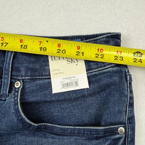 Terra & Sky Women's Stretch High Rise Core Skinny Dark Wash Jeans Plus 26W NWT - Picture 7 of 10